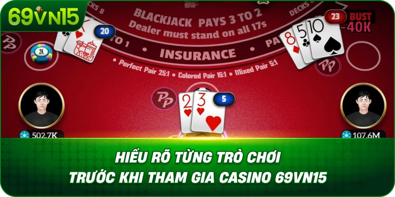 Kinh Nghiệm Chơi Casino 69VN15 Giúp Thành Viên Chủ Động Hơn 2 Hiểu Rõ Từng Trò Chơi Trước Khi Tham Gia Casino 69VN15